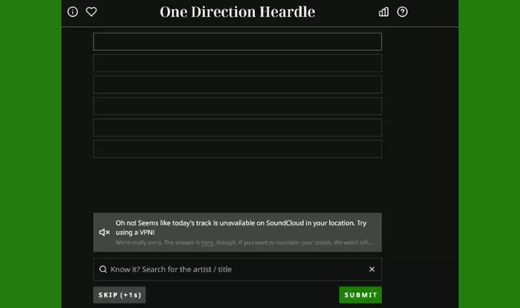 What is the One Direction Heardle