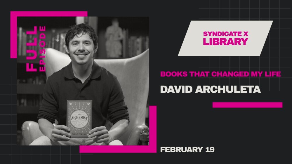 David Archuleta holding The Alchemist book