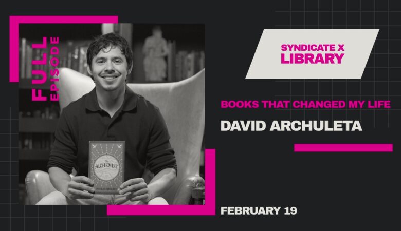 David Archuleta holding The Alchemist book